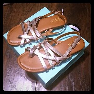 Franco Sarto sandals with silver straps